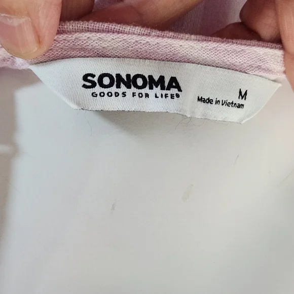 Sonoma Linen Blend Stripped Dress Size Medium - Picture 10 of 12